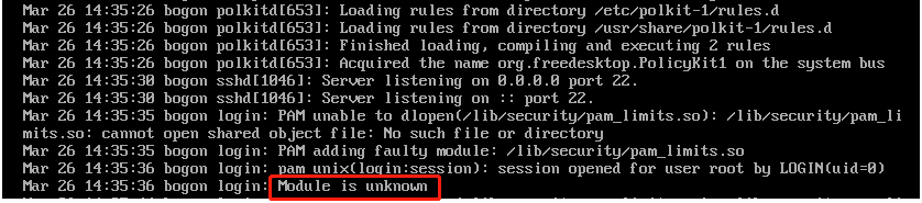 AnyBackup-异机恢复 Linux 操作系统启动后，登录提示：Module is unknown