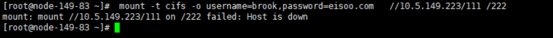 Anyshare-通过 Linux 操作系统访问 NAS 网关，挂载 NAS 网关目录失败，提示错误：Host is down