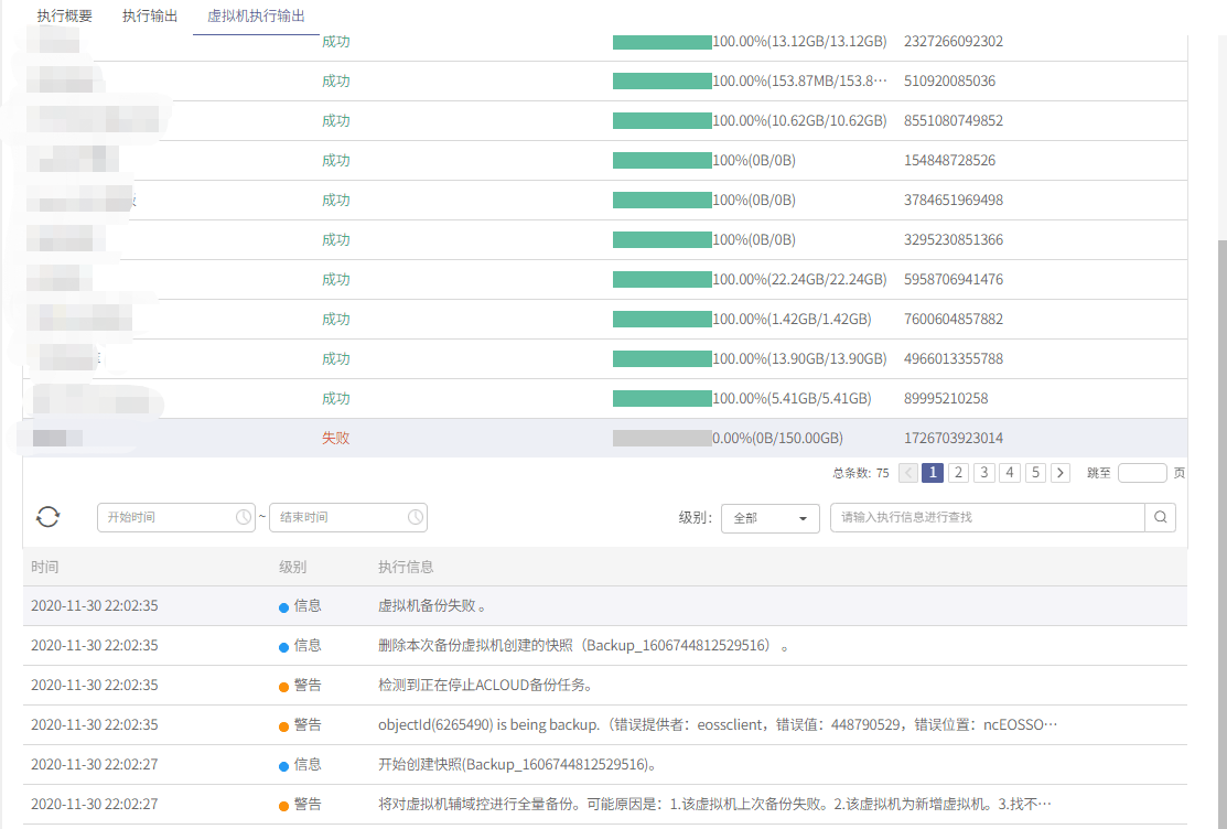 AnyBackup-aCloud 虚拟机备份失败，提示错误：objectld is being backup